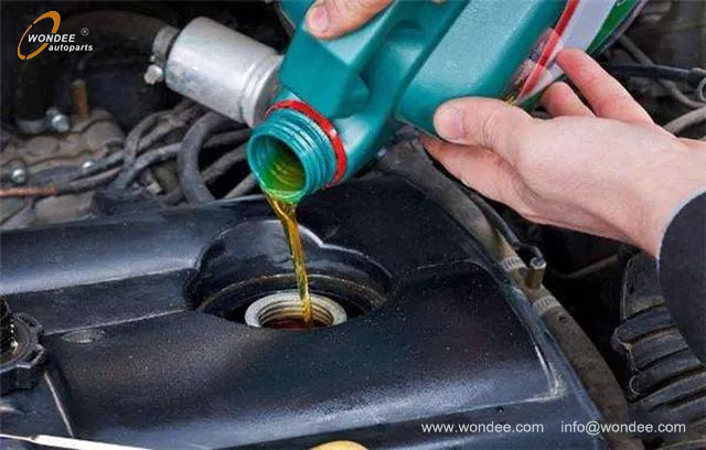 engine oil (1) Aceite del motor (1)