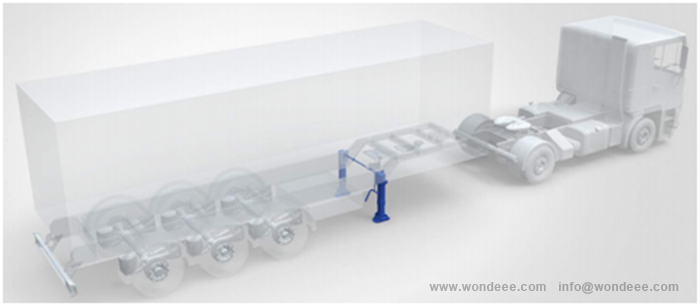 01-Landing gear using Posición de instalación del engranaje de aterrizaje 28TPara un semirremolque de China (chino) Fabricante / Wondee Autoparts