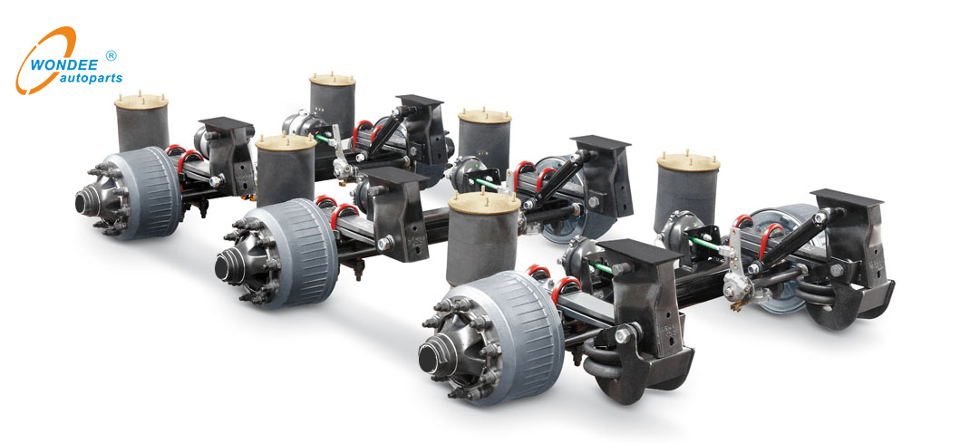 WONDEE air suspension with axle Suspensión de aire de 3 ejes con eje para semi remolque