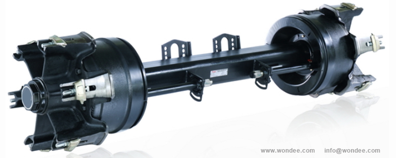 04-spoke type axle Un eje semirremolque de hub de rueda de radio de China Fabricante / Wondee Autoparts