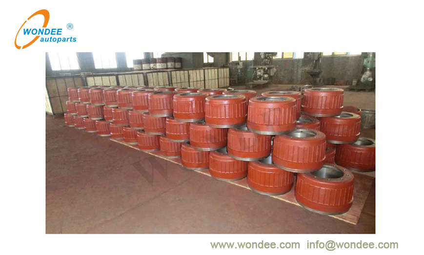 WONDEE semi trailer brake drum Tambor de freno de servicio pesado para eje semi de remolque