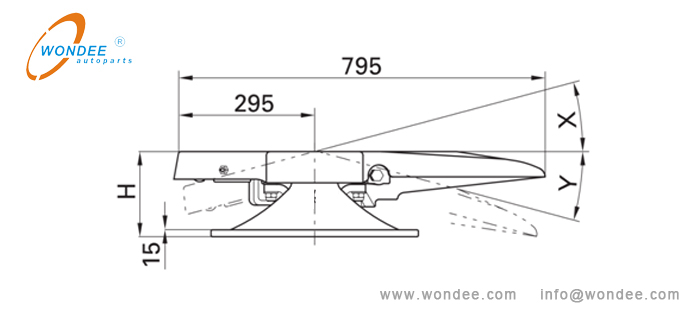 A single-axis fifth wheel Tipo de forja Quinta rueda de un fabricante de China / Wondee Autoparts