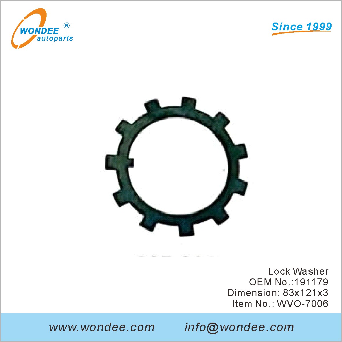 Lock Washer OEM 191179 para Volvo de Wondee