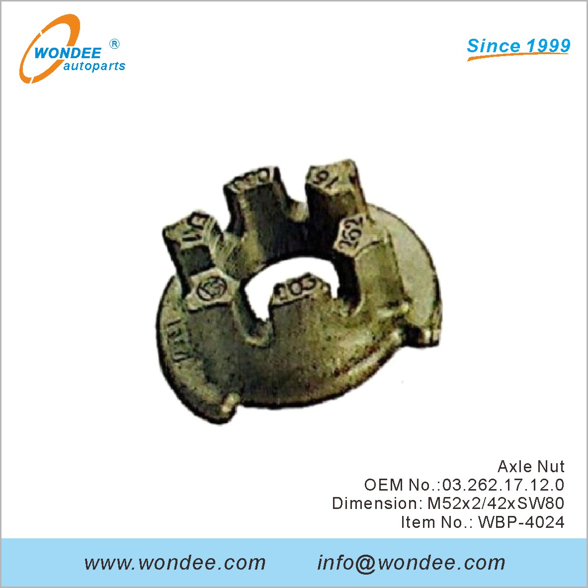 Axle Nut OEM 0326217120 para BPW de Wondee
