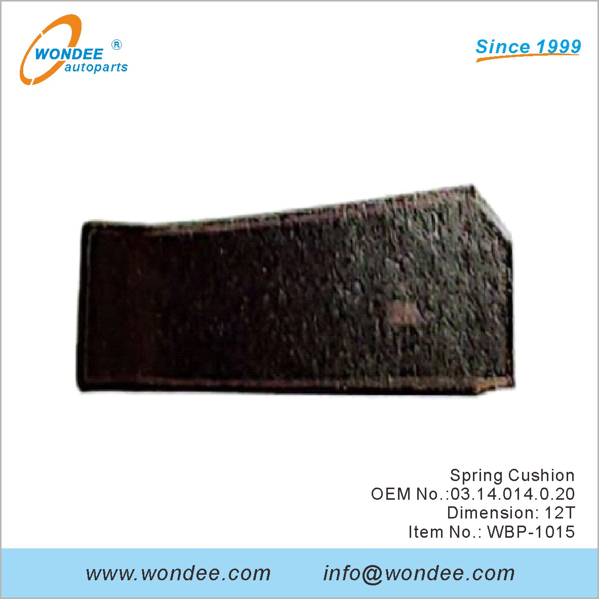 Spring Cushion OEM 0314014020 para BPW de Wondee
