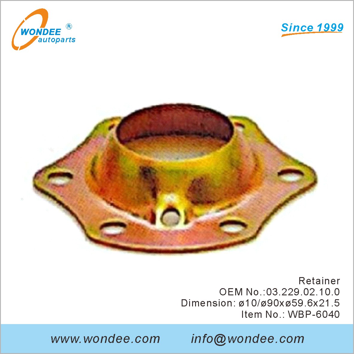 Retenedor OEM 0322902100 para BPW de Wondee