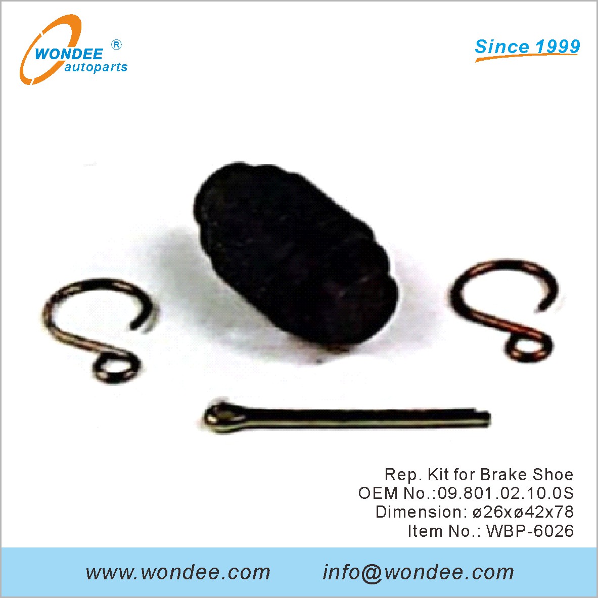 Kit de representante para zapatos de freno OEM 0980102100S para BPW de Wondee