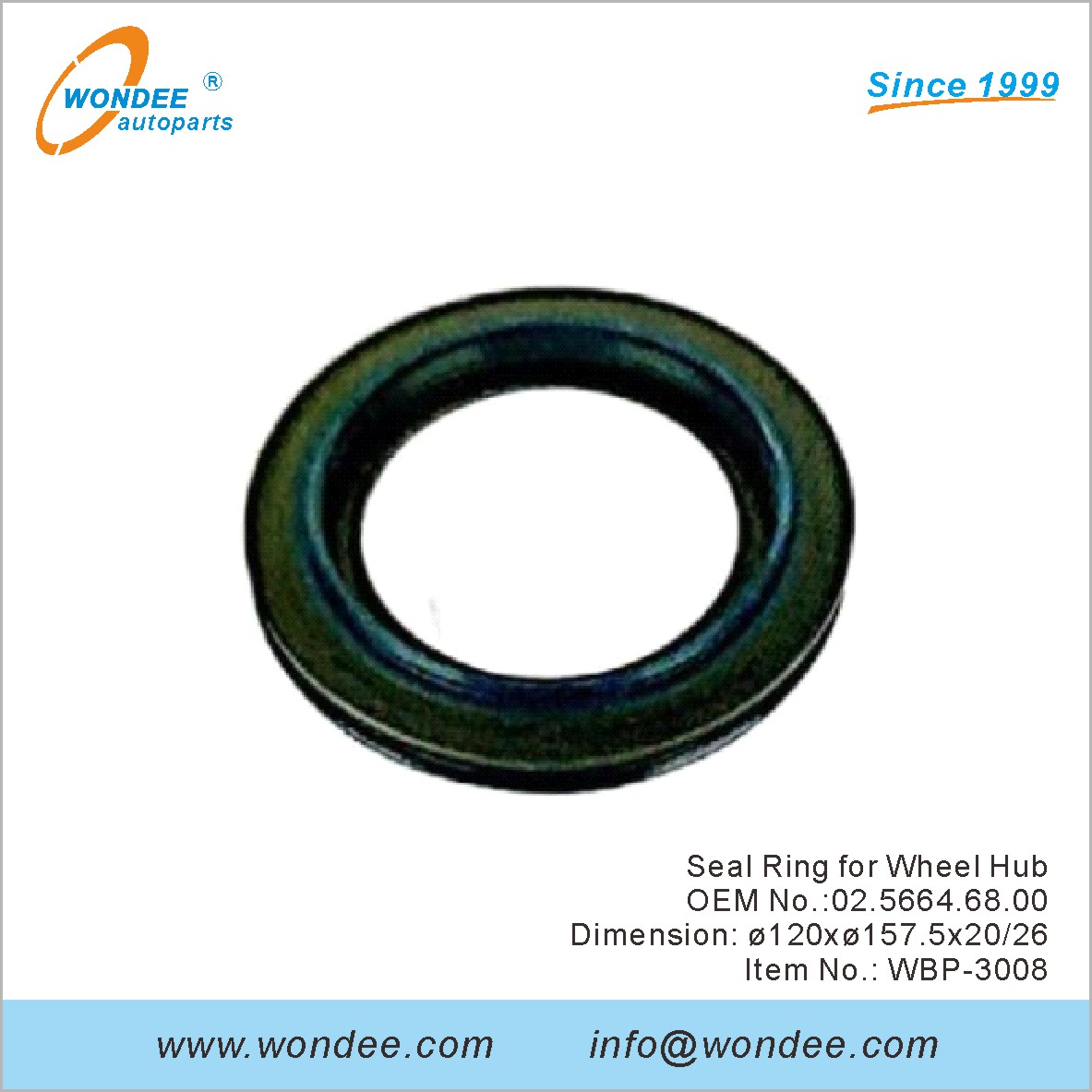 Anillo de sello para el cubo de la rueda OEM 0256646800 para BPW de Wondee