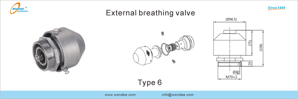 Válvula de respiración para el remolque del petrolero de Wondee AutoParts (6)