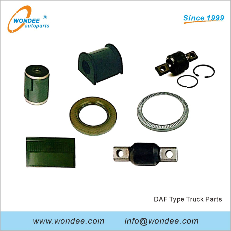 Buje de goma tipo DAF, cojinete de estabilizador, kits de reparación, sello de aceite, anillo de ABS para camión