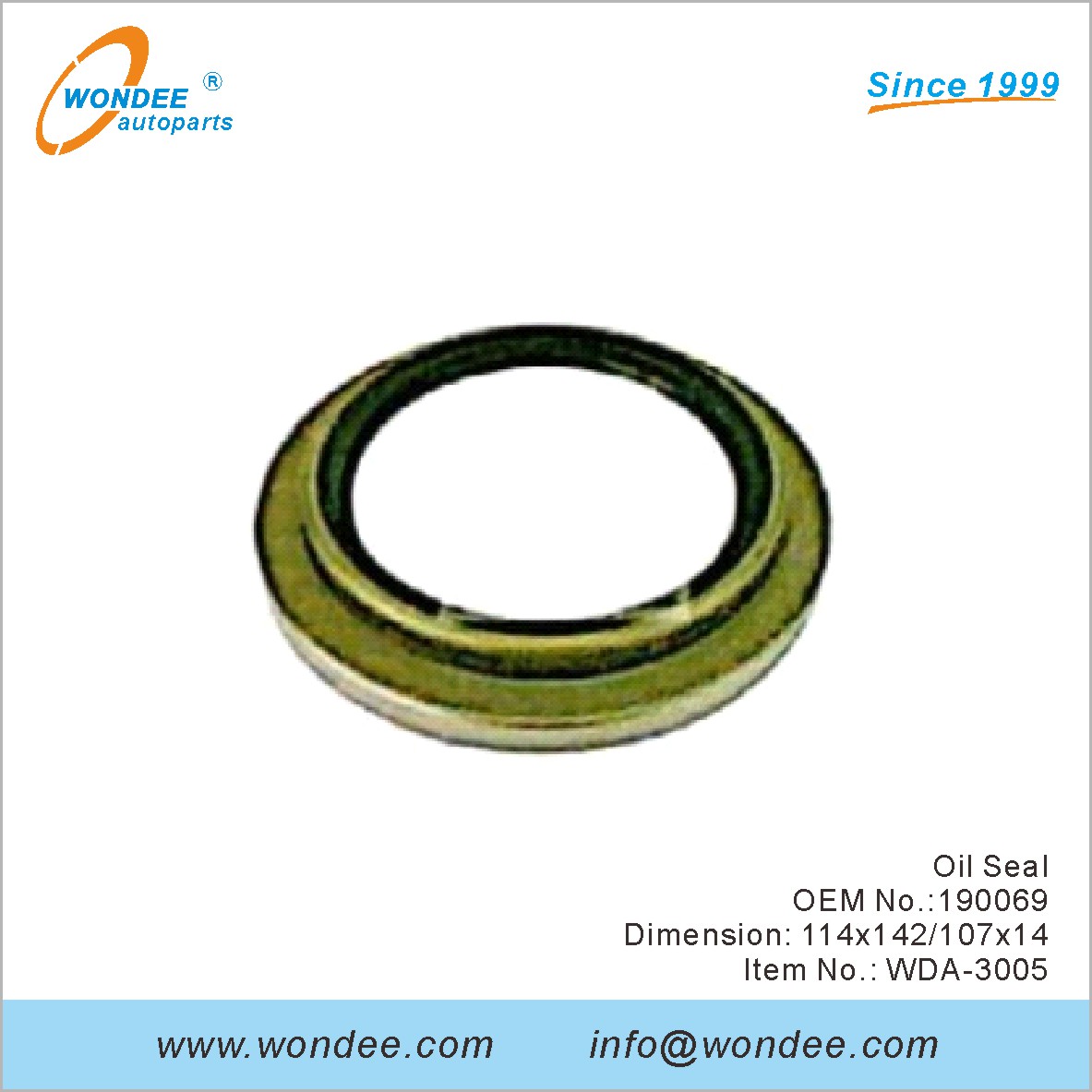 Sello de aceite OEM 190069 para DAF de Wondee-