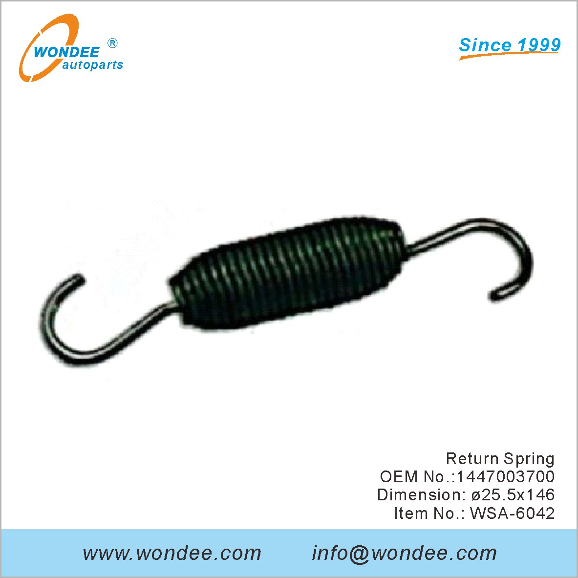 Return Spring OEM 1447003700 para SAF de Wondee