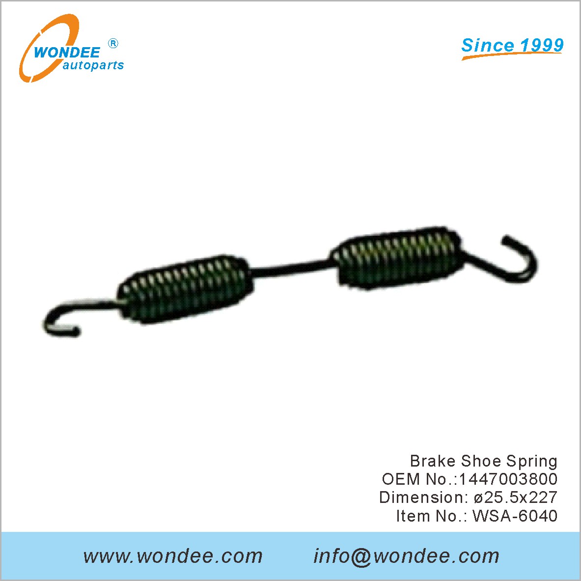 Spring de zapatos de freno OEM 1447003800 para SAF de Wondee