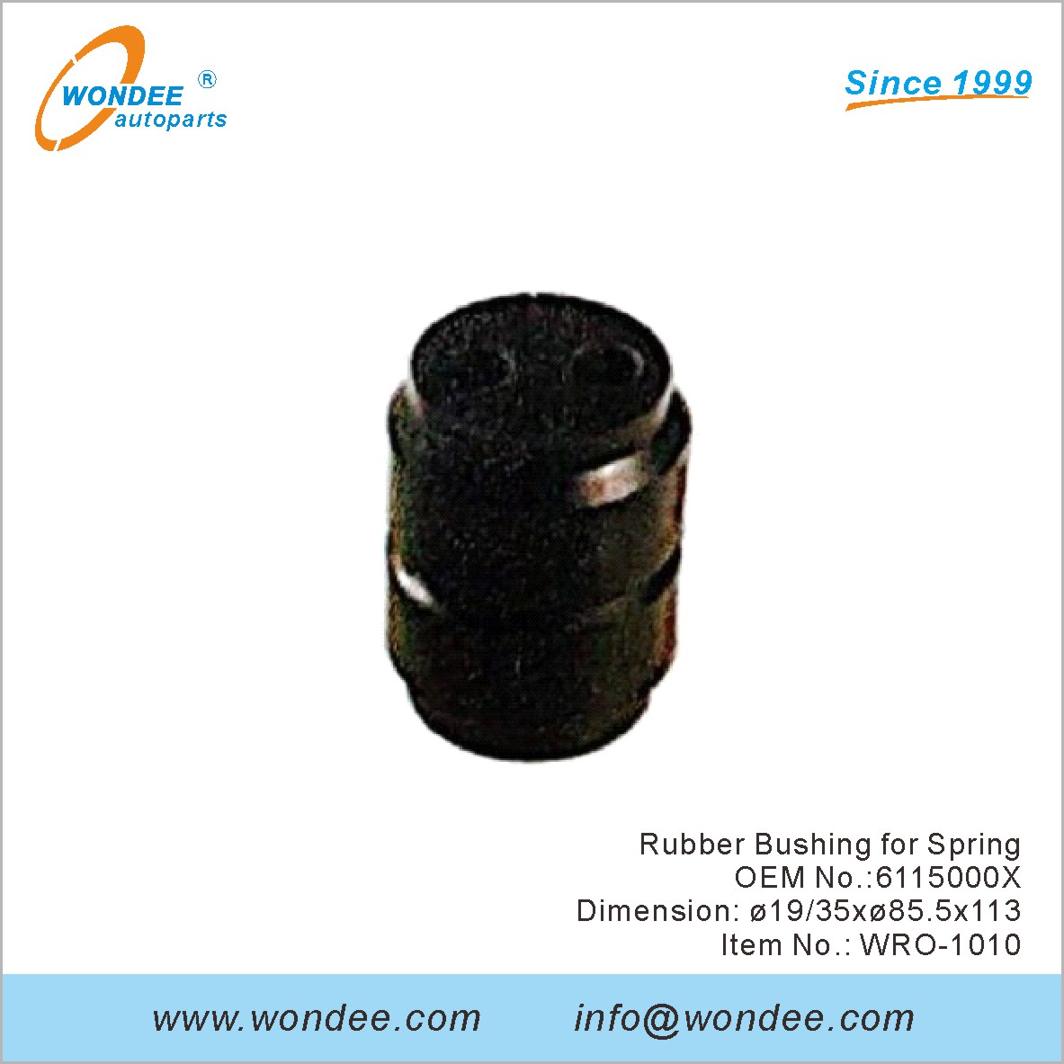 Buje de goma para Spring OEM 6115000X para ROR desde Wondee
