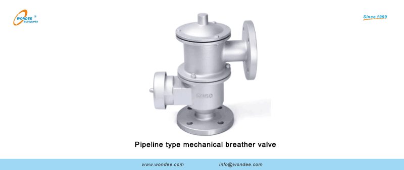 Válvula de respiración mecánica de tipo tubería