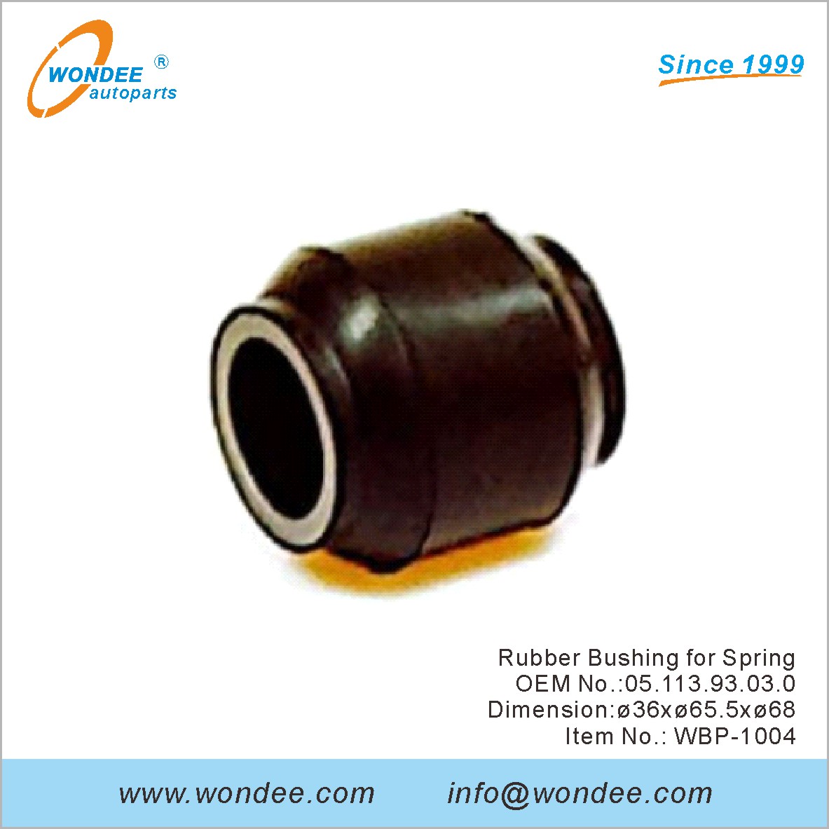 Buje de goma para Spring OEM 0511393030 para BPW de Wondee