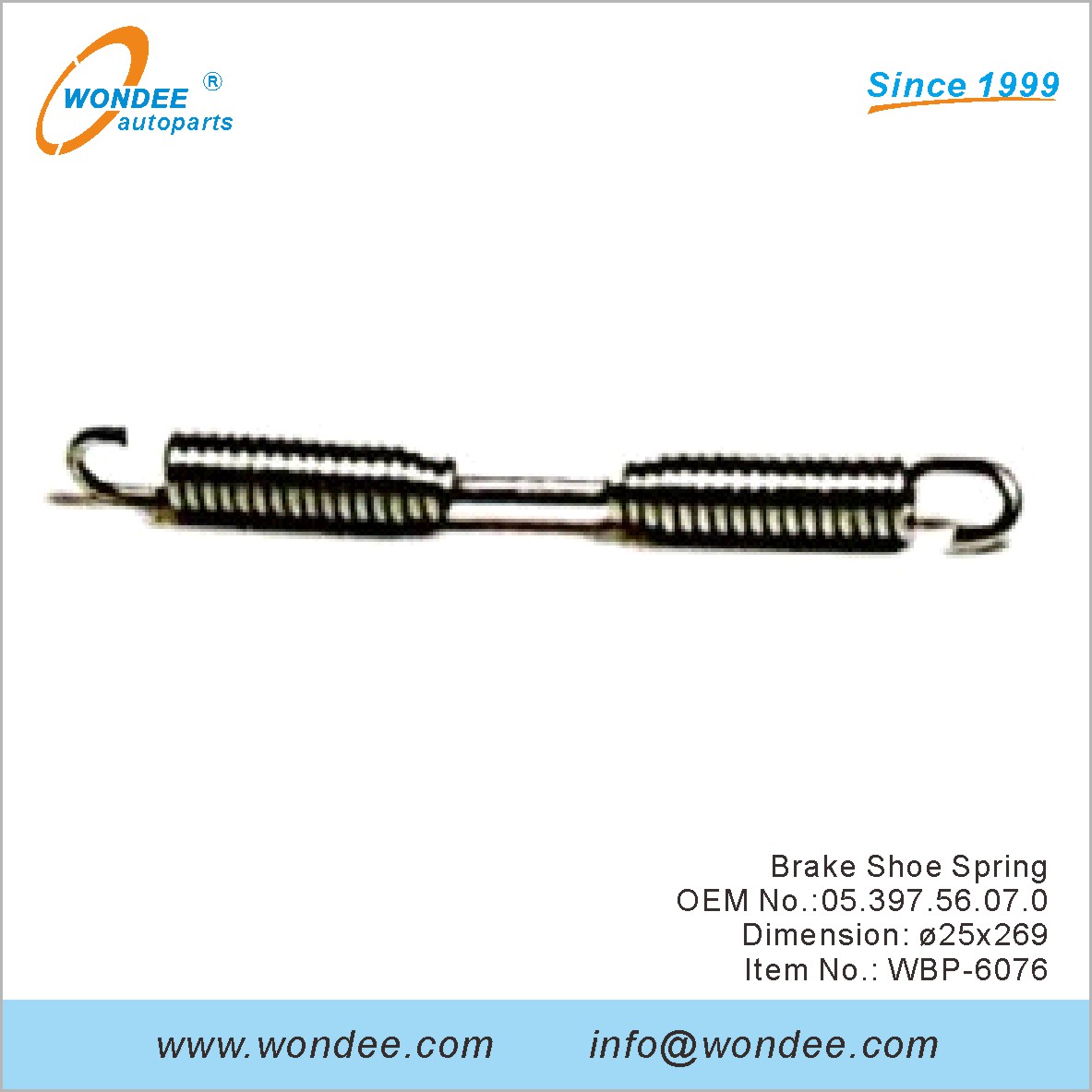 Spring de zapatilla de freno OEM 0539756070 para BPW de Wondee