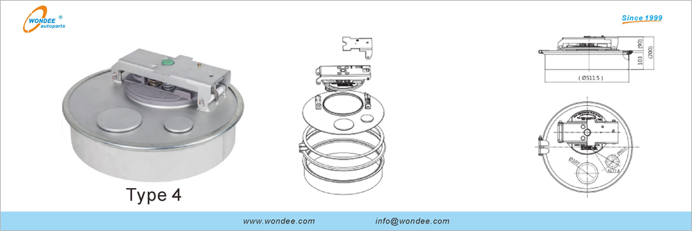 Cubierta de manejo del cisterner para diesel y gasolina de Wondee Autoparts (9)