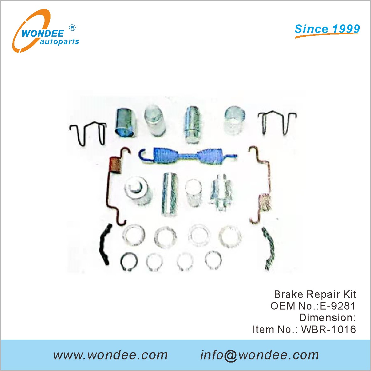 Kit de reparación de frenos OEM E-9281 de Wondee