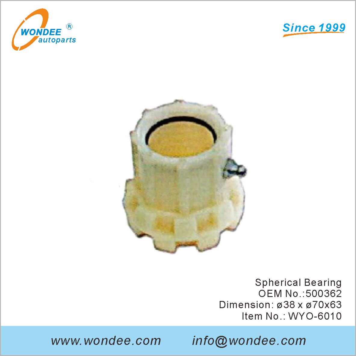 OeM 500362 de rodamiento esférico para Volvo de Wondee