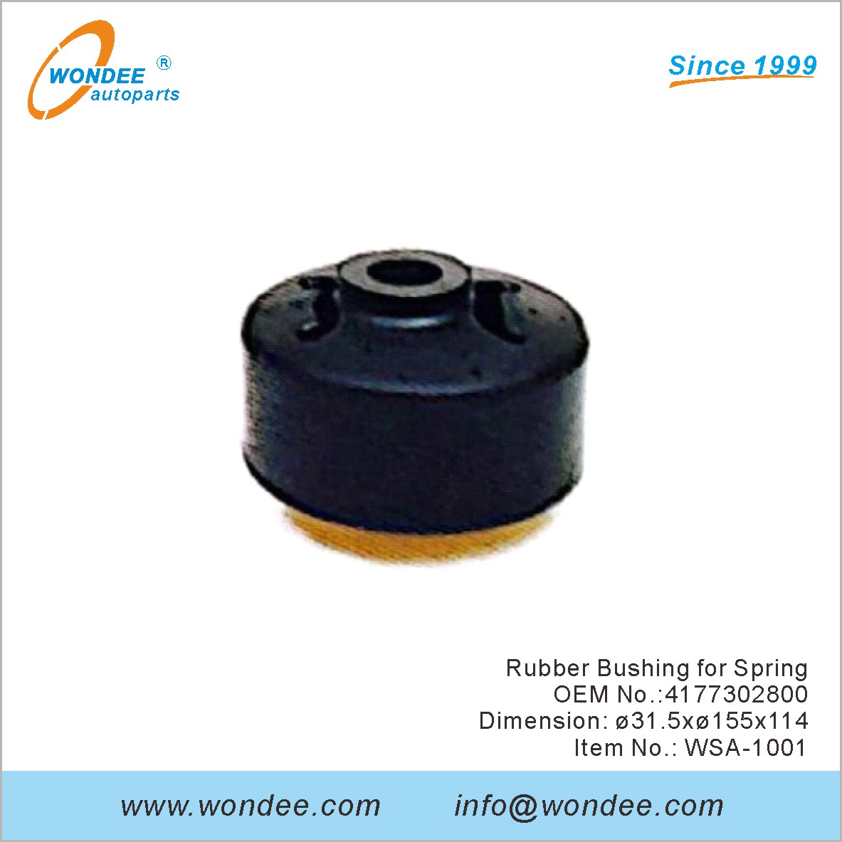 Buje de goma para Spring OEM 4177302800 para SAF de Wondee