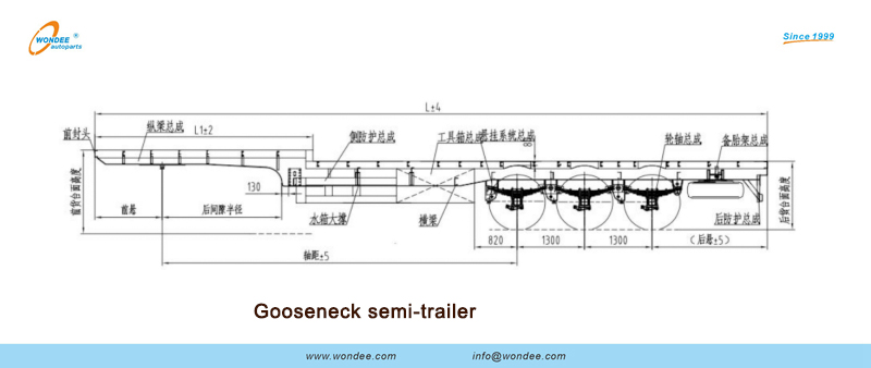 Semirremolque de cuello de cisne