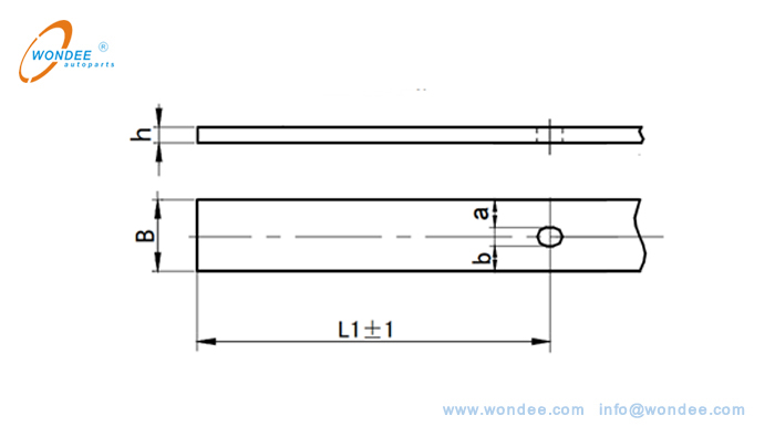 Diagrama esquem&aacute;tico de posicionamiento de perforadores de un agujero de tira central