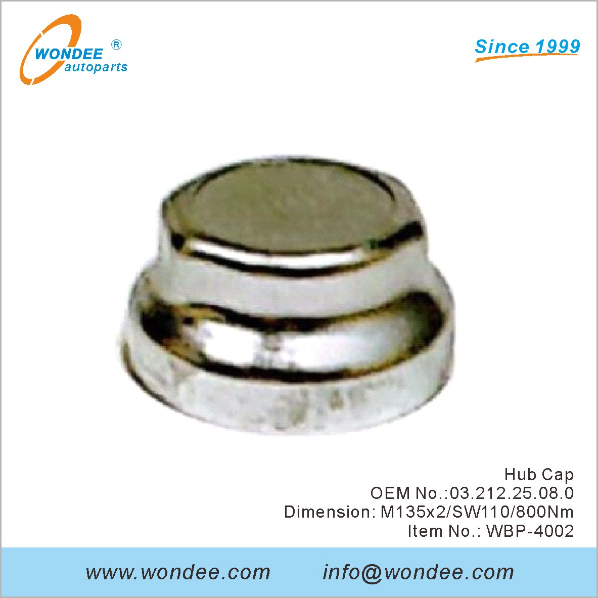 Hub Cap OEM 03212225080 para BPW de Wondee
