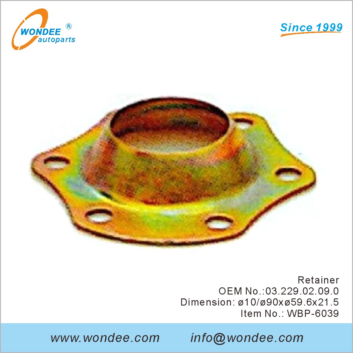 Retenedor OEM 0322902090 para BPW de Wondee