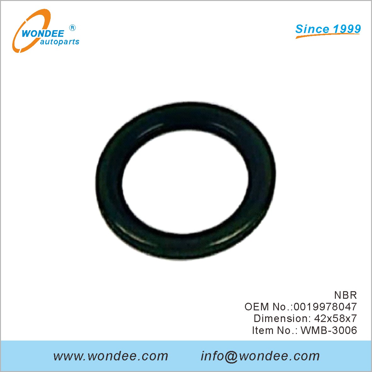 NBR OEM 0019978047 para Benz de Wondee