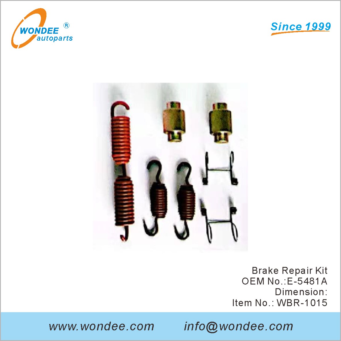 Kit de reparación de frenos OEM E-5481A de Wondee
