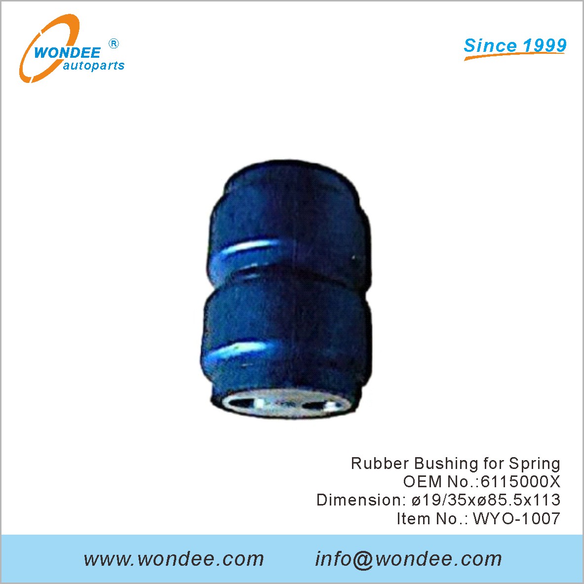 Buje de goma para Spring OEM 6115000X para Volvo de Wondee