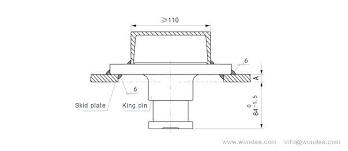 50 # y 90 # Tipo soldado Semi Trailer King Pines de un fabricante de China / Wondee Autoparts