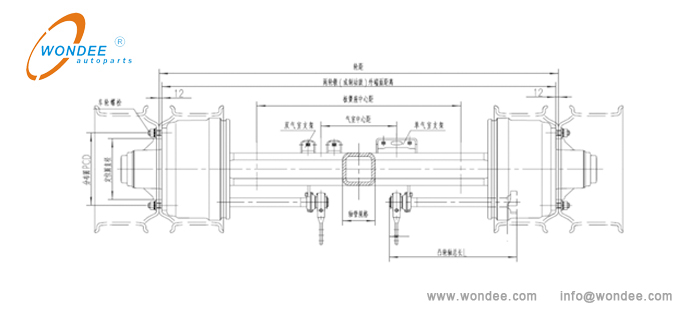 Diagrama esquemático de parámetros del eje.