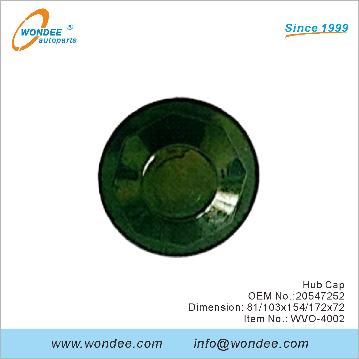 Hub Cap OEM 20547252 para Volvo de Wondee