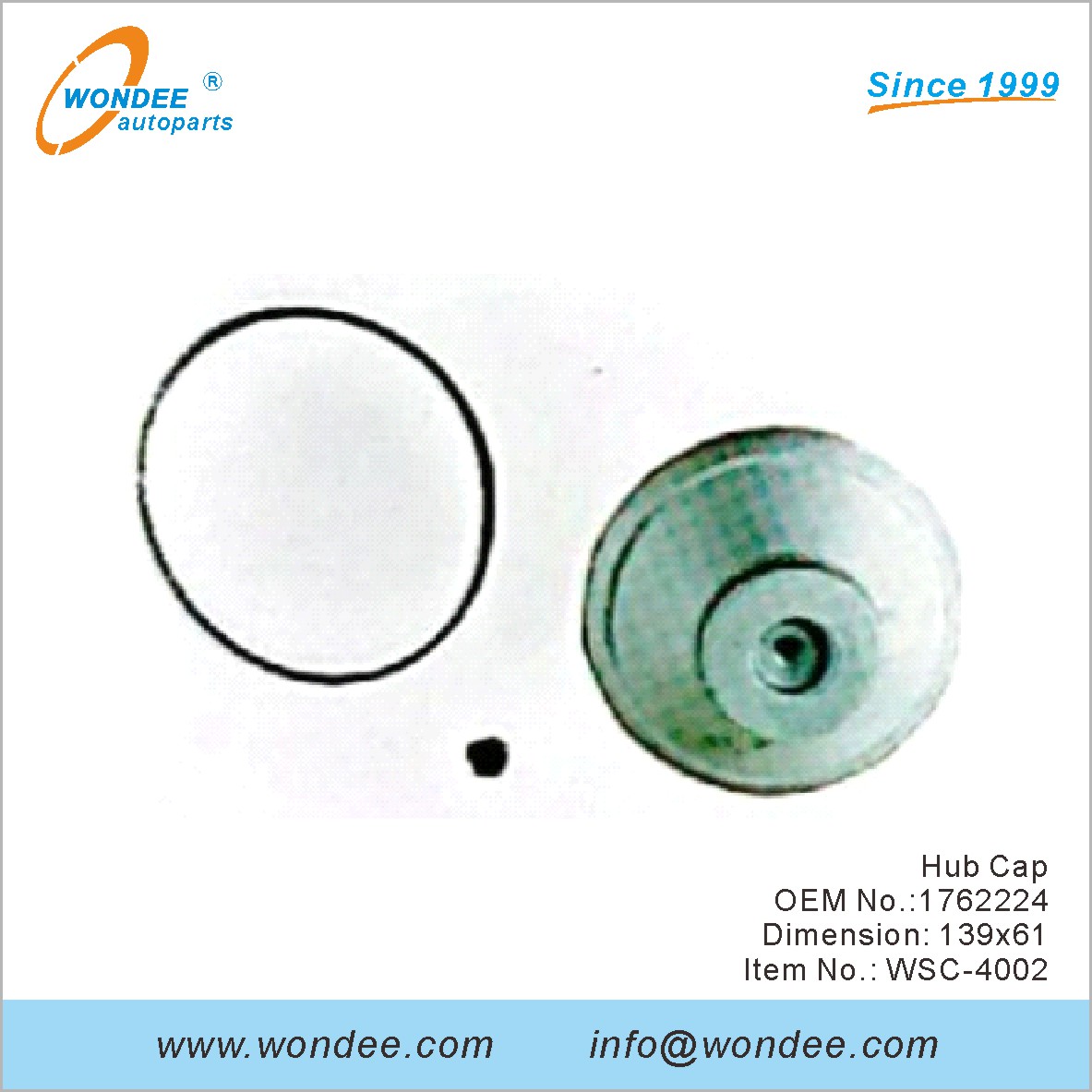Hub Cap OEM 1762224 de Wondee