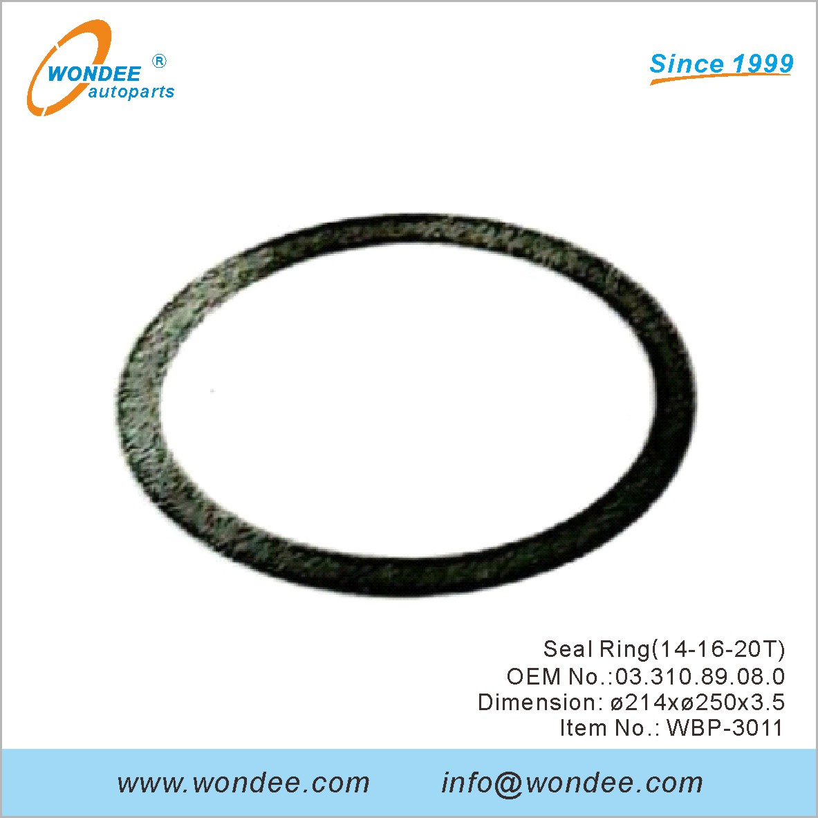 Ring de sello (14-16-20T) OEM 0331089080 para BPW de Wondee