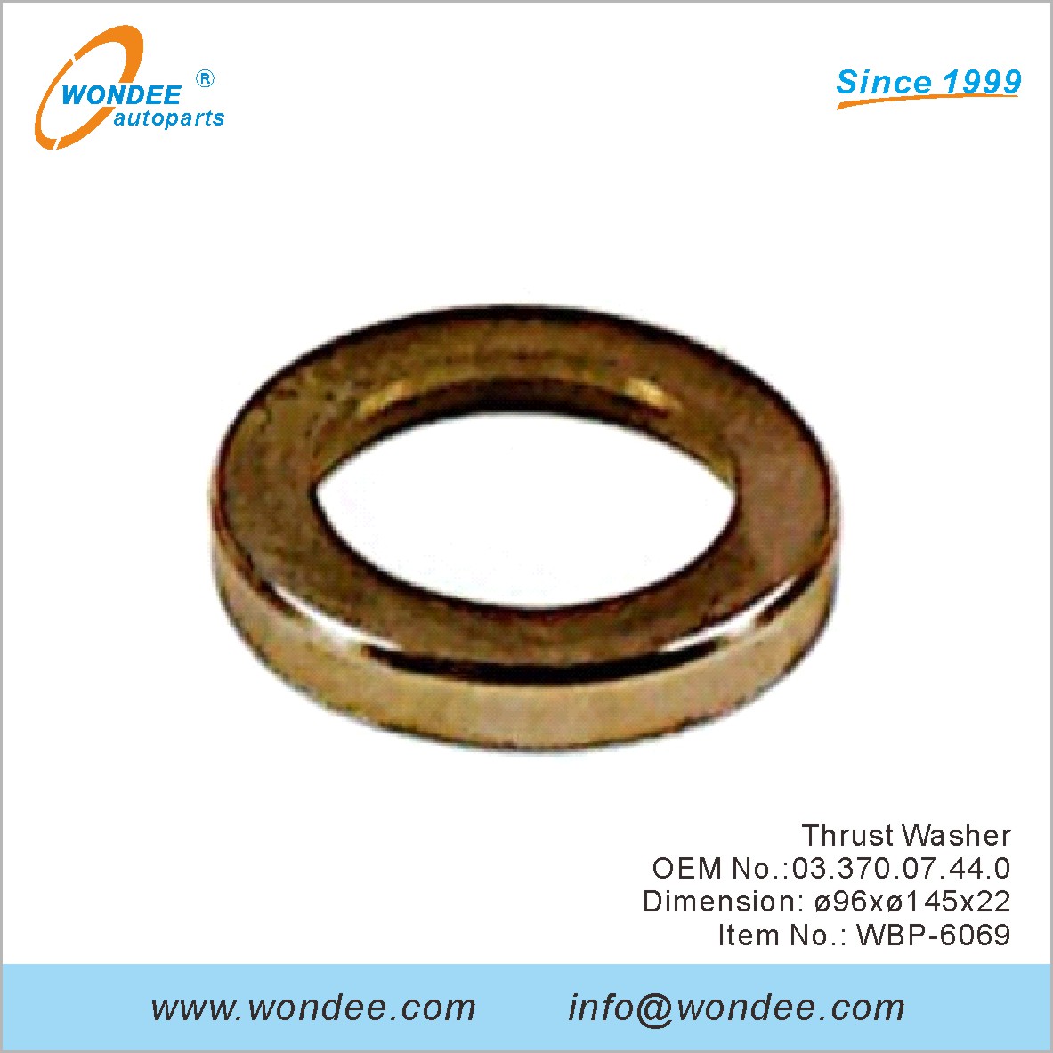 Arandela de empuje OEM 0337007440 para BPW de Wondee