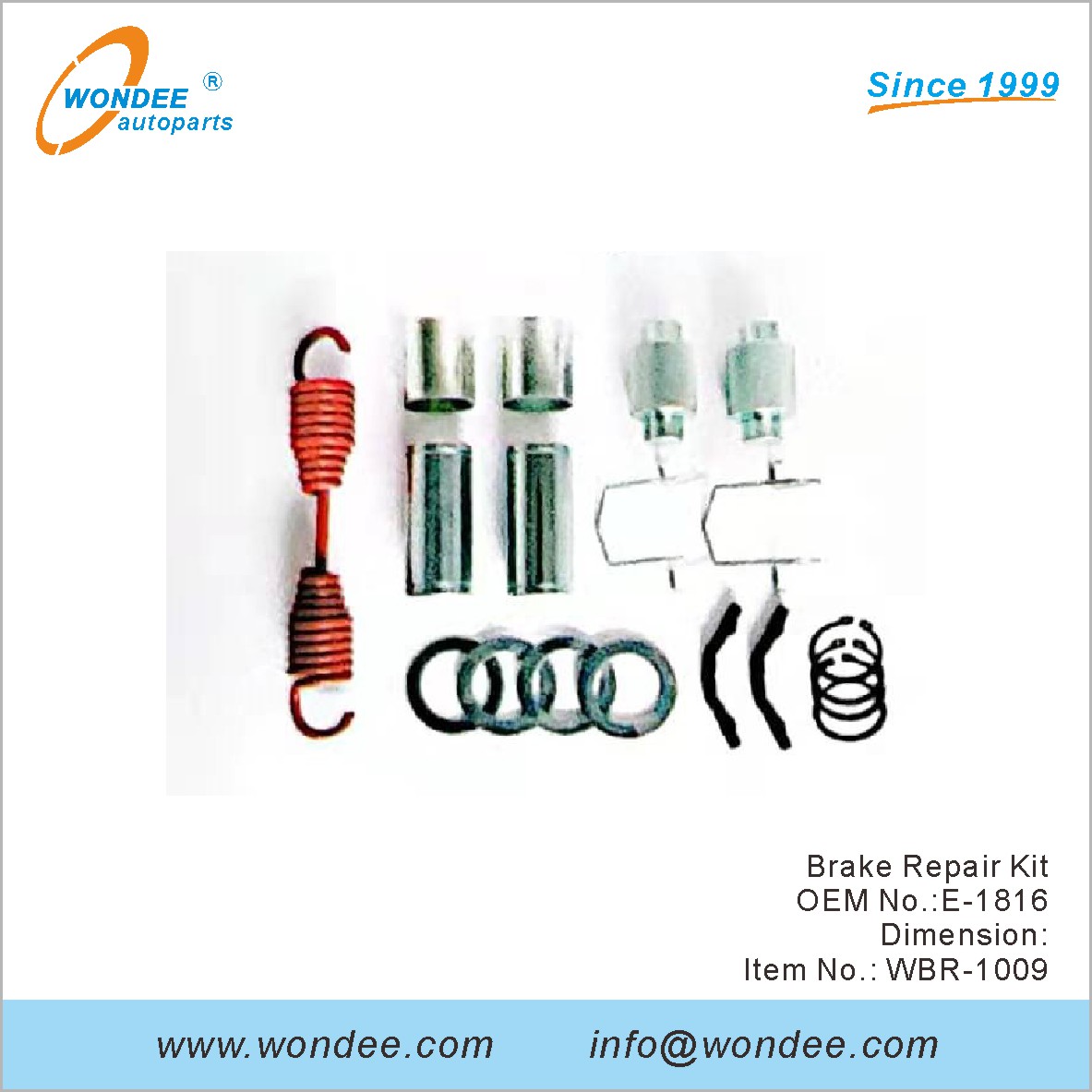 Kit de reparación de frenos OEM E-1816 de Wondee