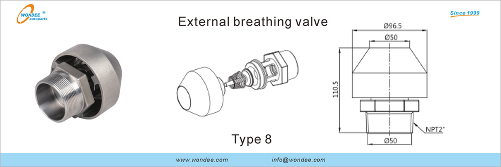 Válvula de respiración para el remolque del petrolero de Wondee AutoParts (8)