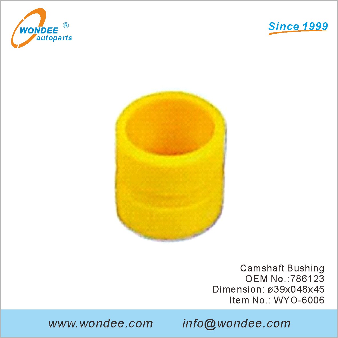 Buje de árbol de levas OEM 786123 para Volvo de Wondee