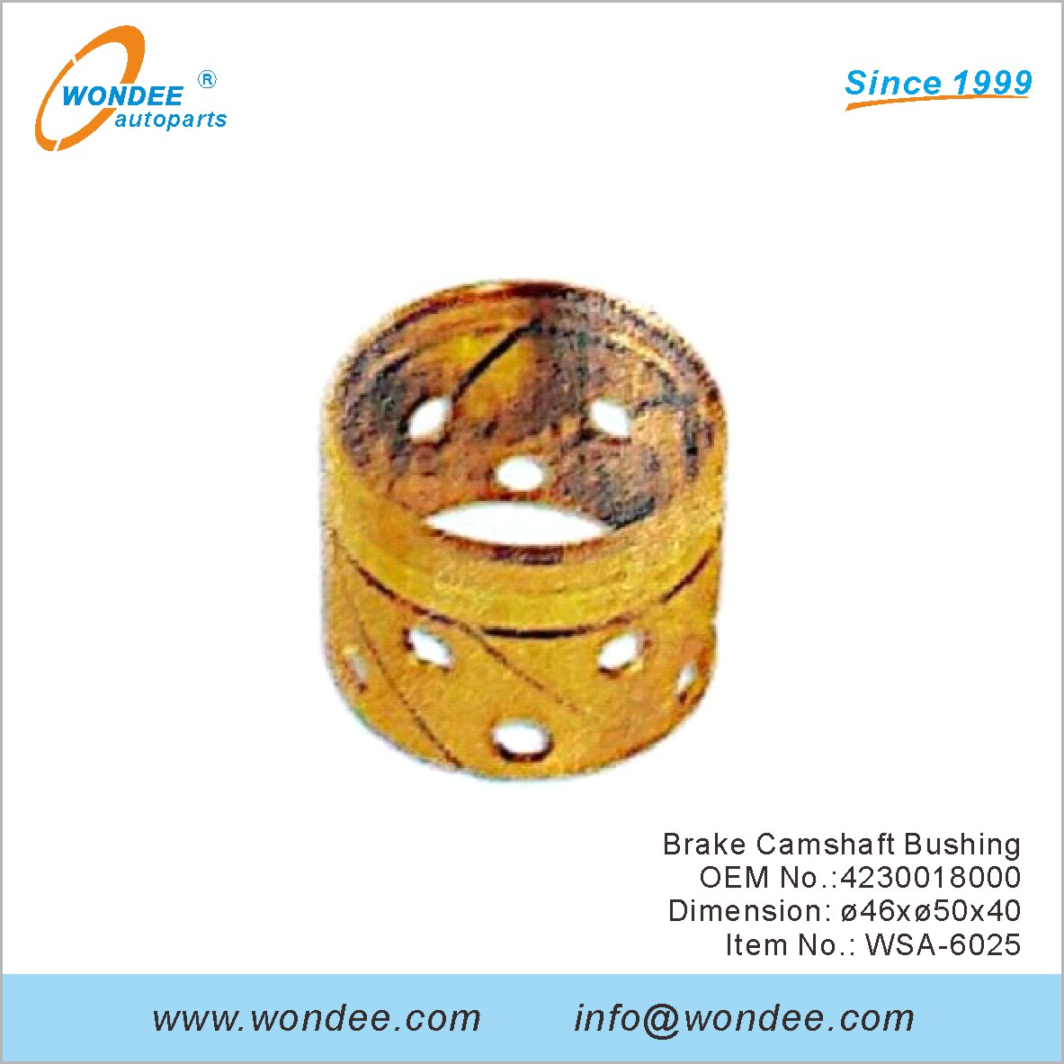 Buje de cable de levas de freno OEM 4230018000 para SAF de Wondee