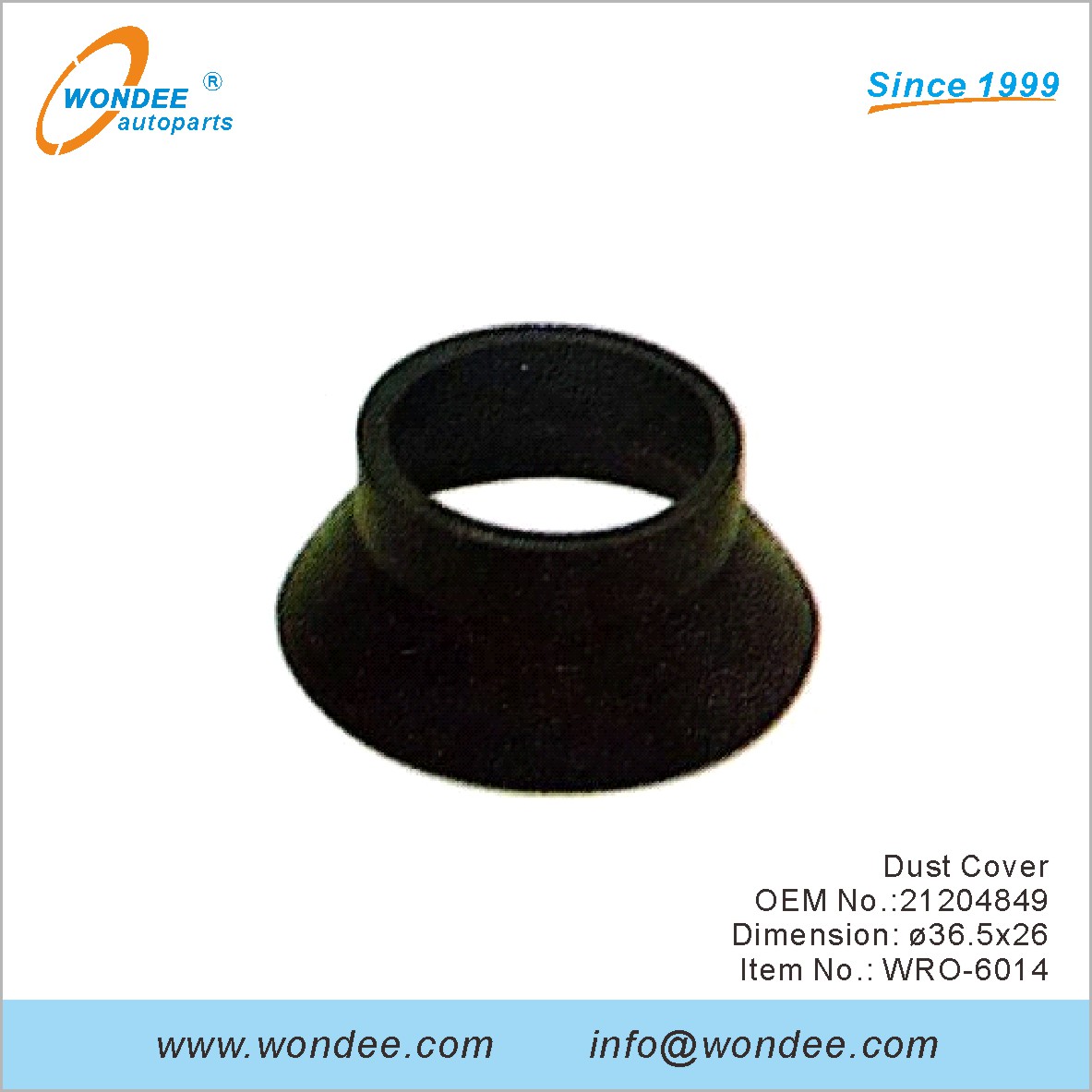 Cubierta de polvo OEM 21204849 para Ror de Wondee