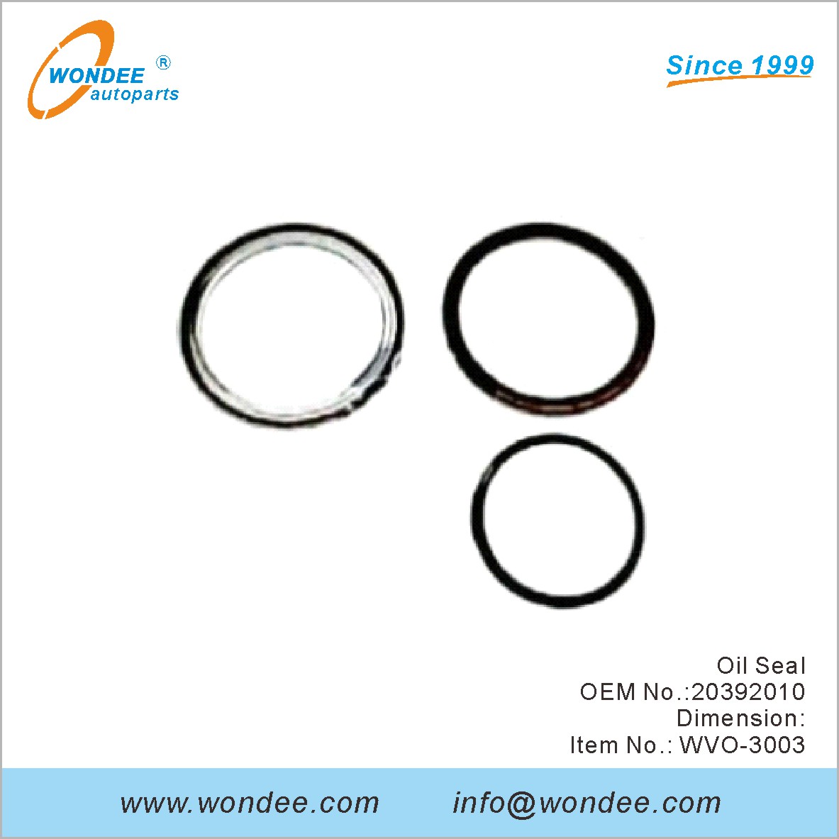 Sello de aceite OEM 20392010 para Volvo de Wondee