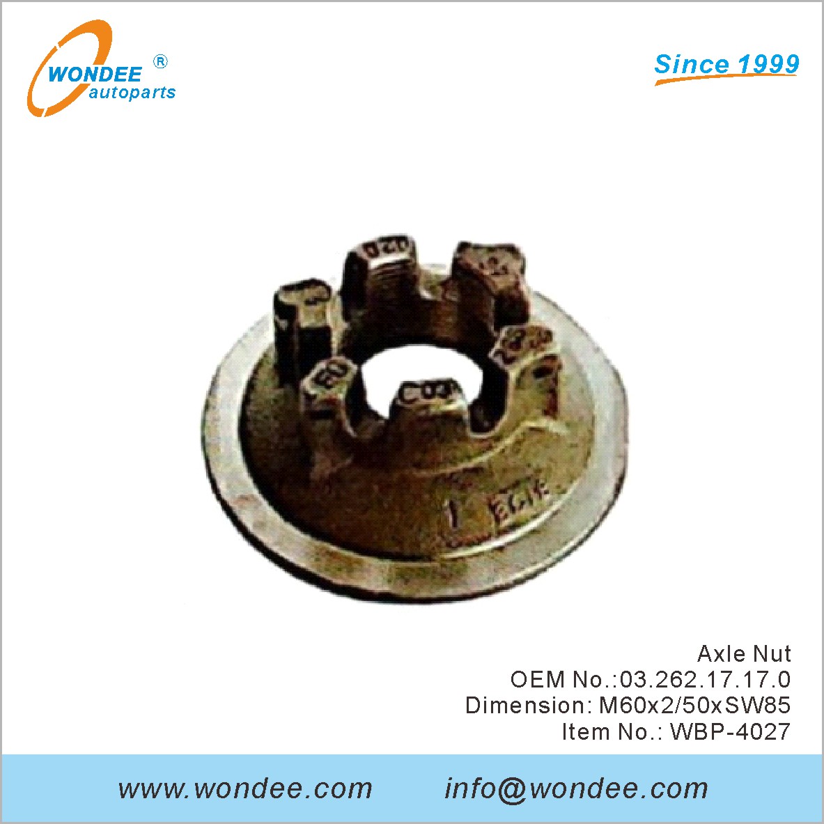Axle Tuerca OEM 0326217170 para BPW de Wondee