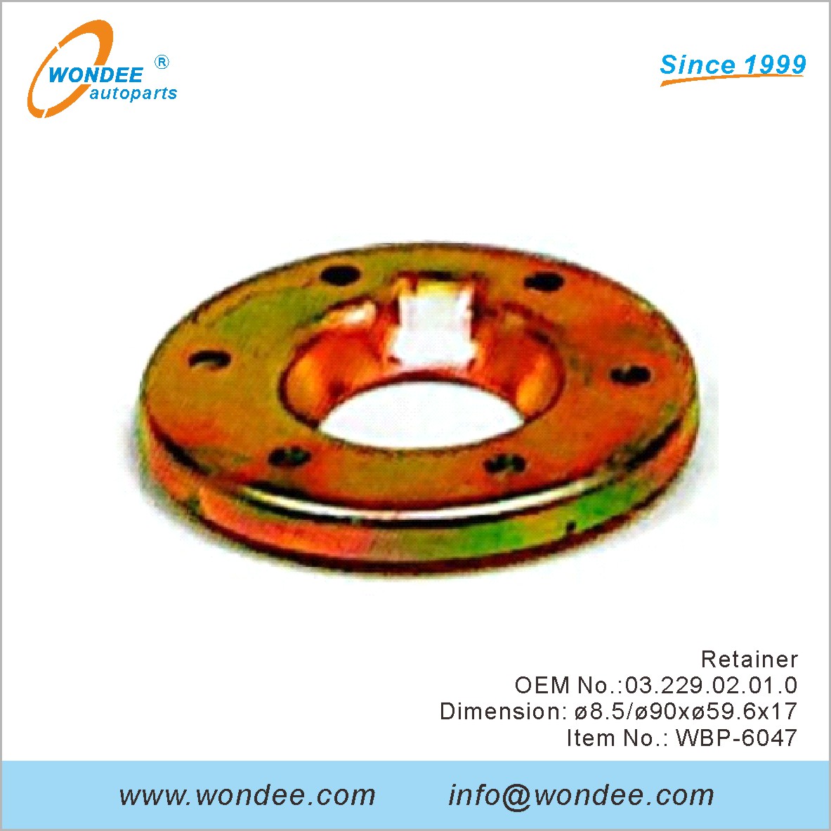 Retenedor OEM 0322902010 para BPW de Wondee