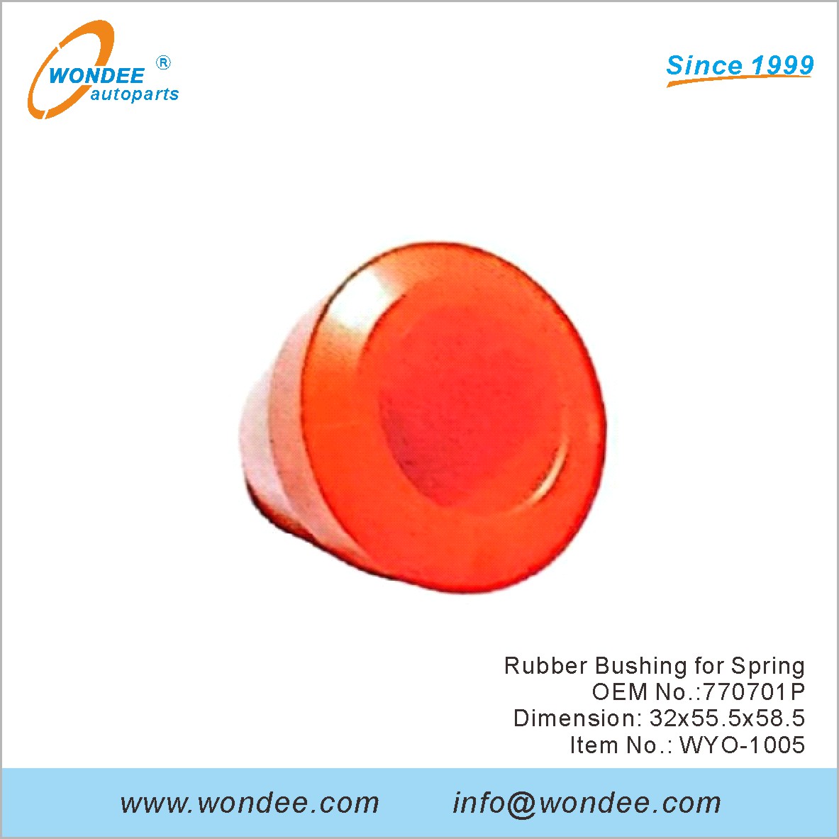 Buje de goma para Spring OEM 770701p para Volvo de Wondee