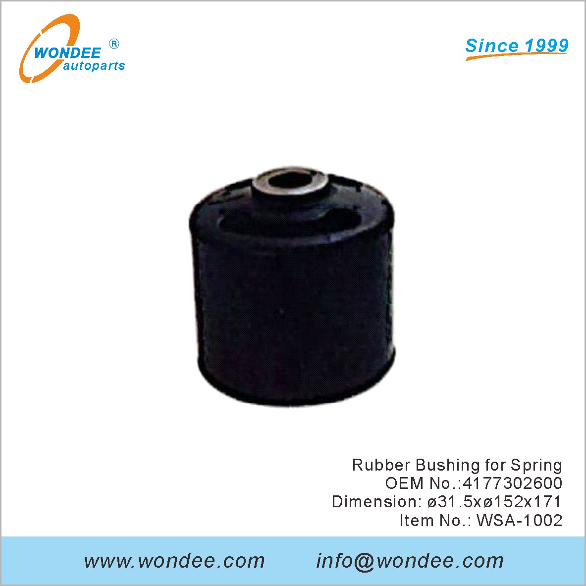 Buje de goma para Spring OEM 4177302600 para SAF de Wondee