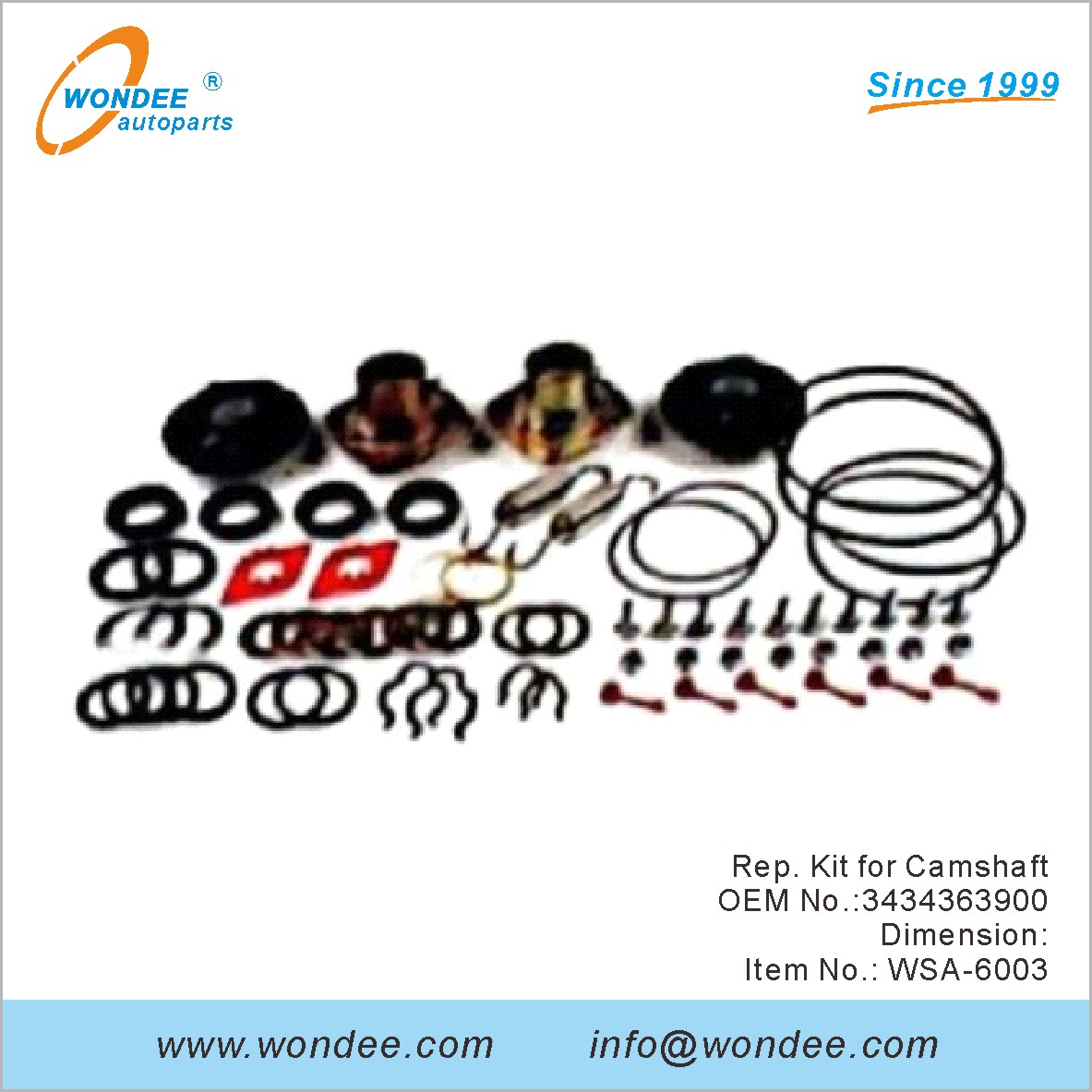 Rep.kit para el árbol de levas OEM 3434363900 para SAF de Wondee