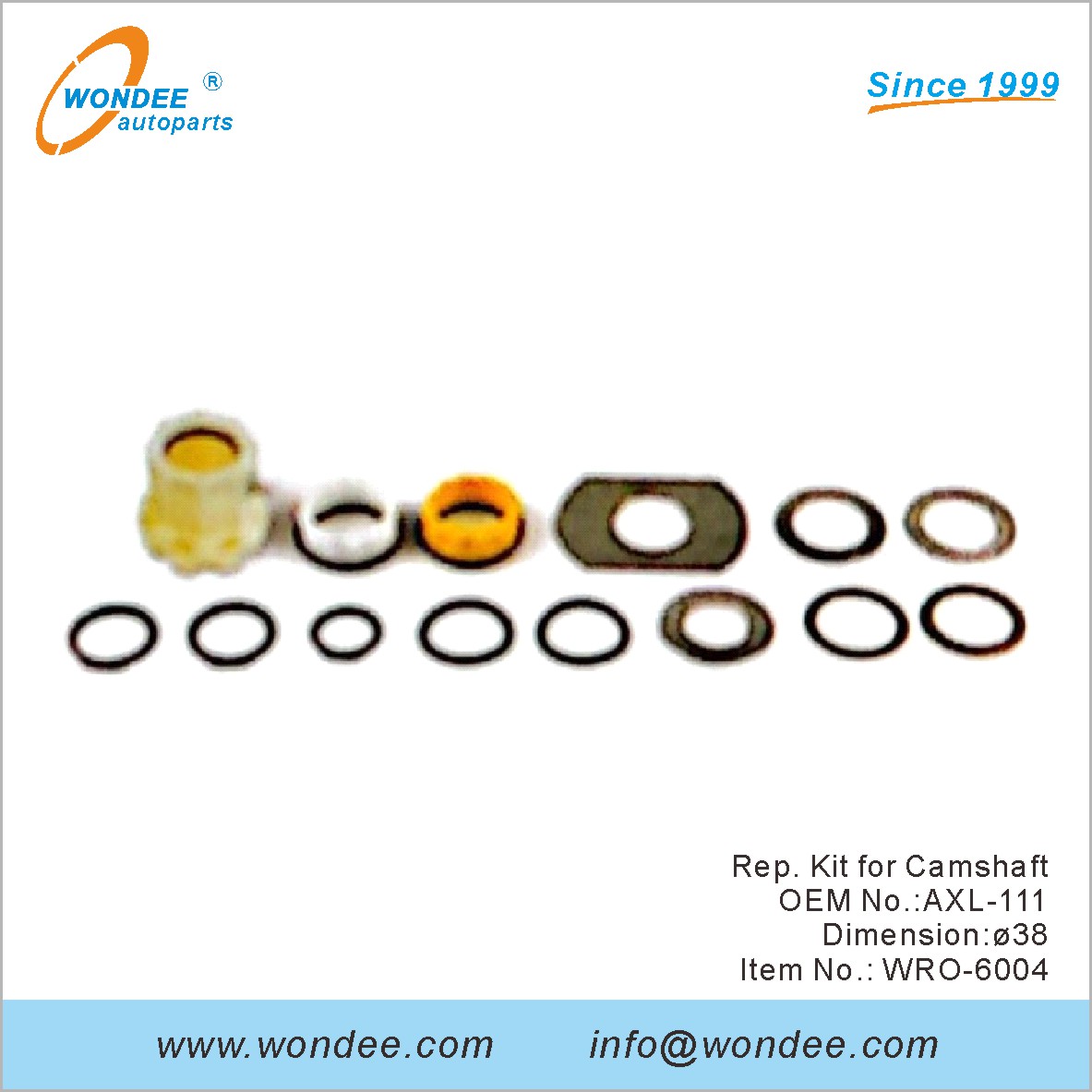 Rep. Kit para el &aacute;rbol de levas OEM AXL-111 para ROR de Wondee